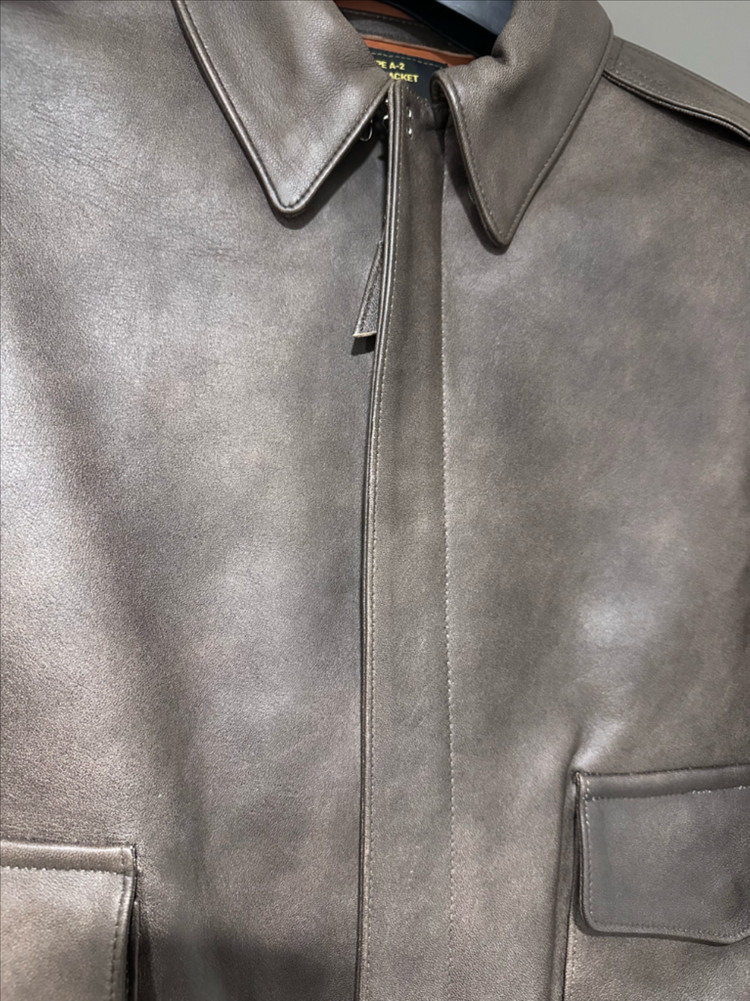 페라라 코리아 A2 A-2 양가죽 자켓 다크 브라운 L 사이즈--1