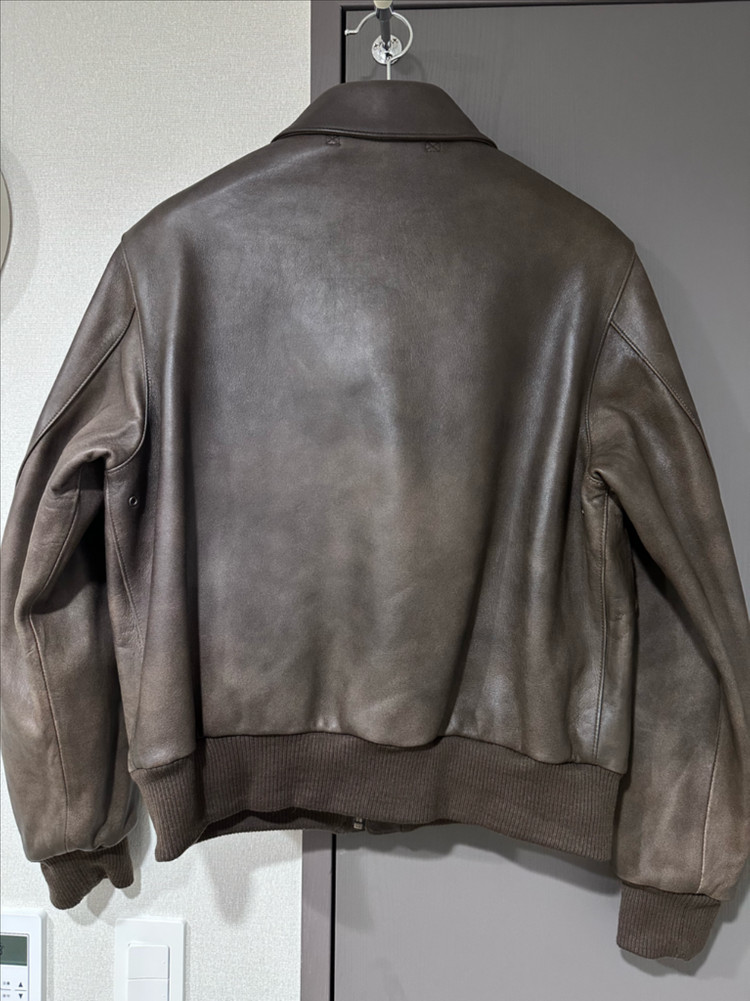 페라라 코리아 A2 A-2 양가죽 자켓 다크 브라운 L 사이즈--4