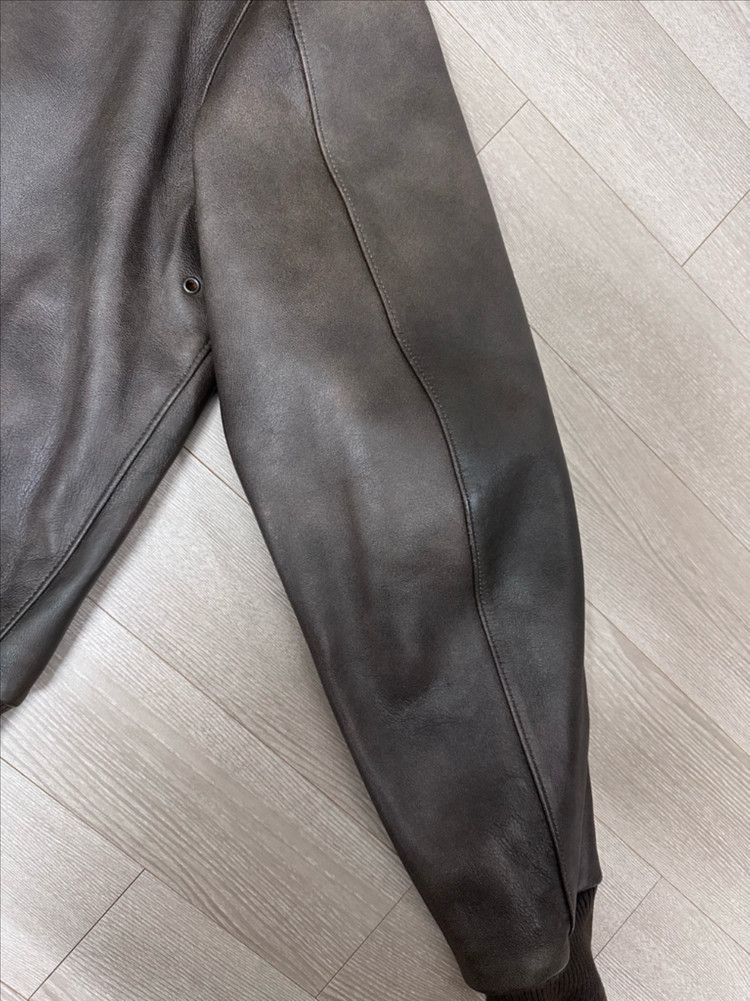 페라라 코리아 A2 A-2 양가죽 자켓 다크 브라운 L 사이즈--5