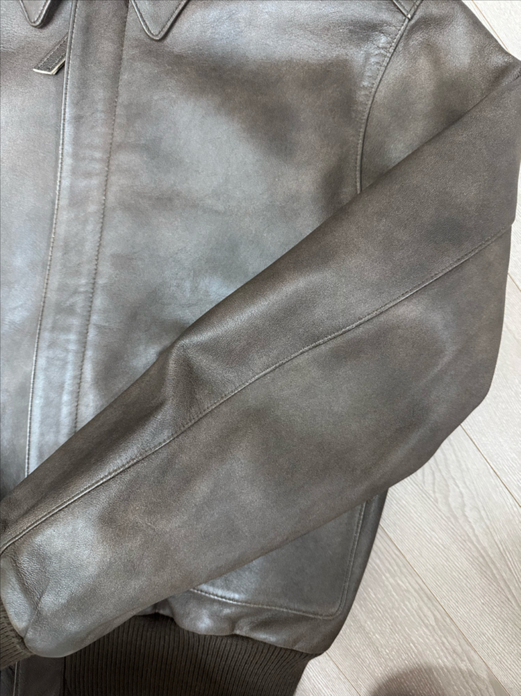 페라라 코리아 A2 A-2 양가죽 자켓 다크 브라운 L 사이즈--8