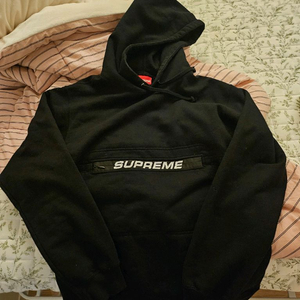 슈프림 블랙 후드티 19SS L 라지 이미지