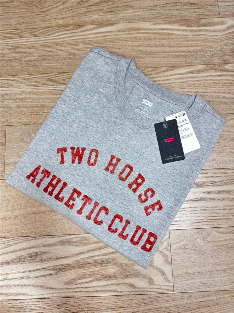 리바이스 반팔 티셔츠 그레이 L 사이즈 TWO HORSE ATHLETIC CLUB--2