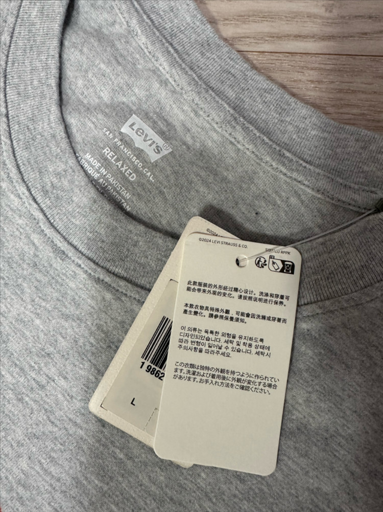 리바이스 반팔 티셔츠 그레이 L 사이즈 TWO HORSE ATHLETIC CLUB--4
