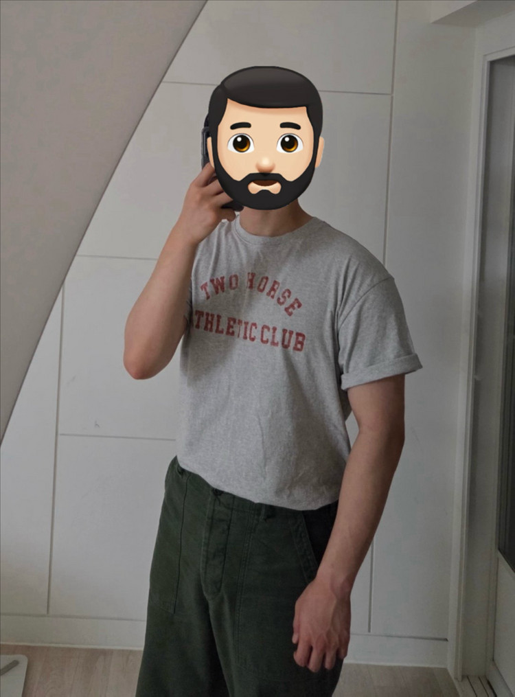 리바이스 반팔 티셔츠 그레이 L 사이즈 TWO HORSE ATHLETIC CLUB--8