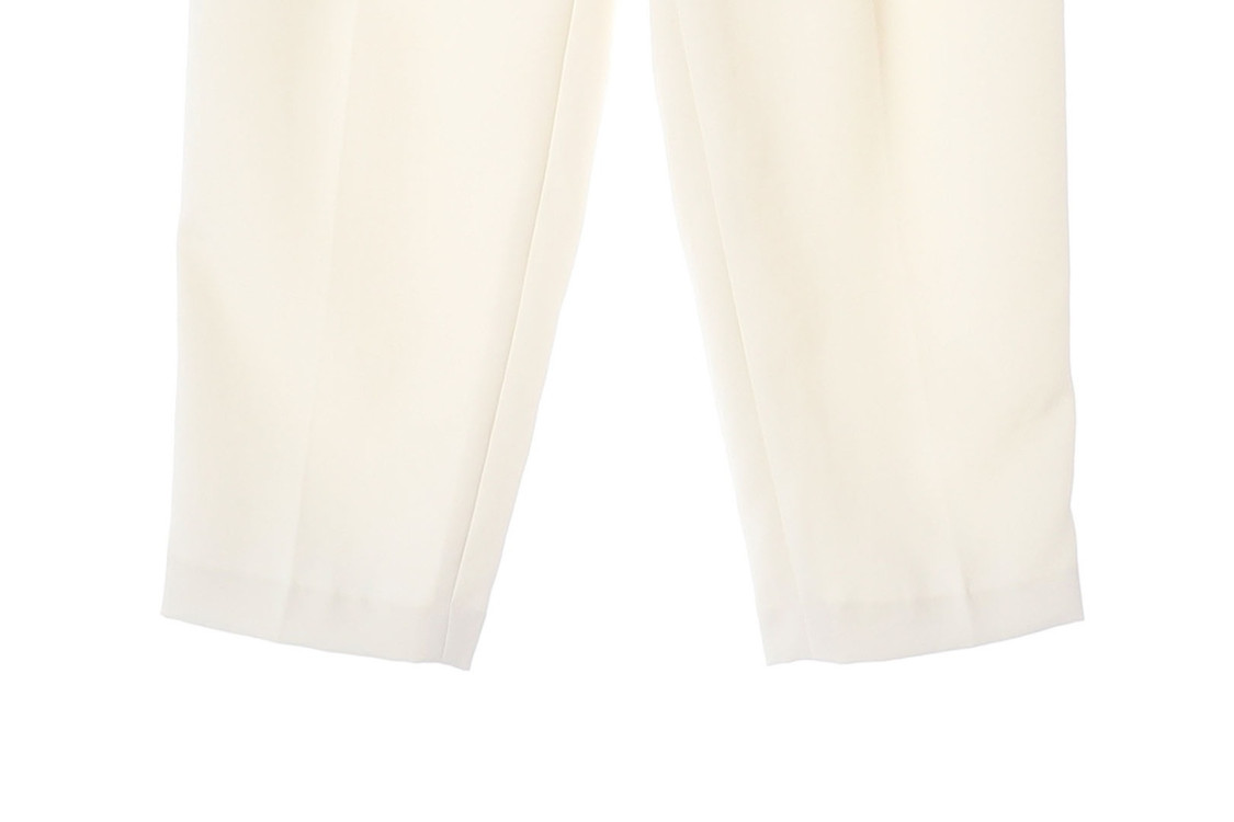 (새상품)메종마레 아이보리 벨트 핀턱 와이드 슬랙스 팬츠--4