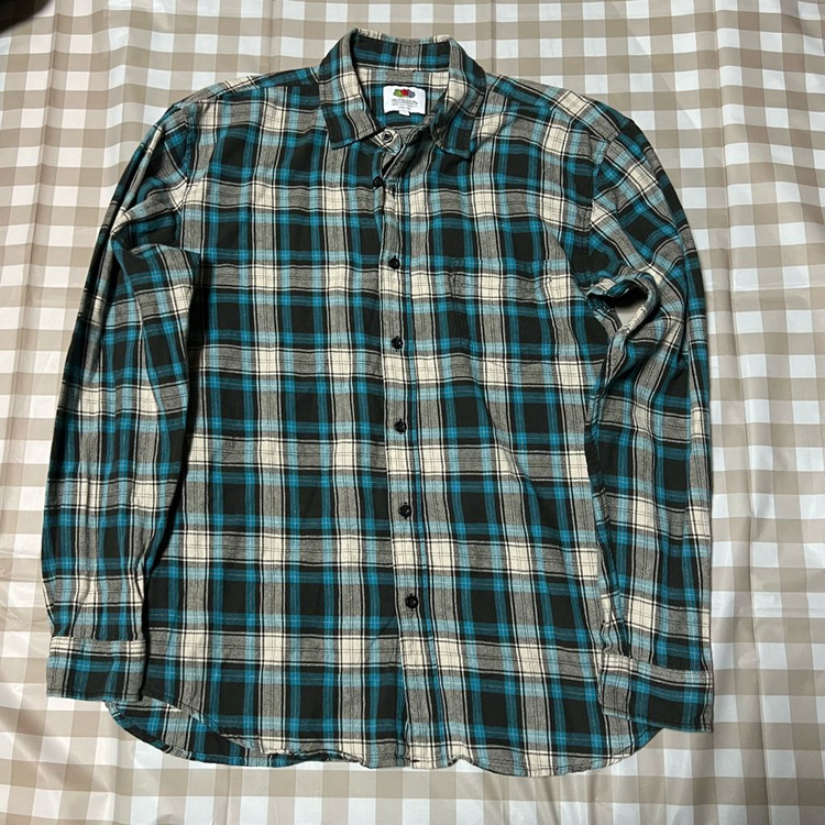 프룻오브더룸 체크셔츠 M 티셔츠 남방 와이셔츠 빈티지 이미지