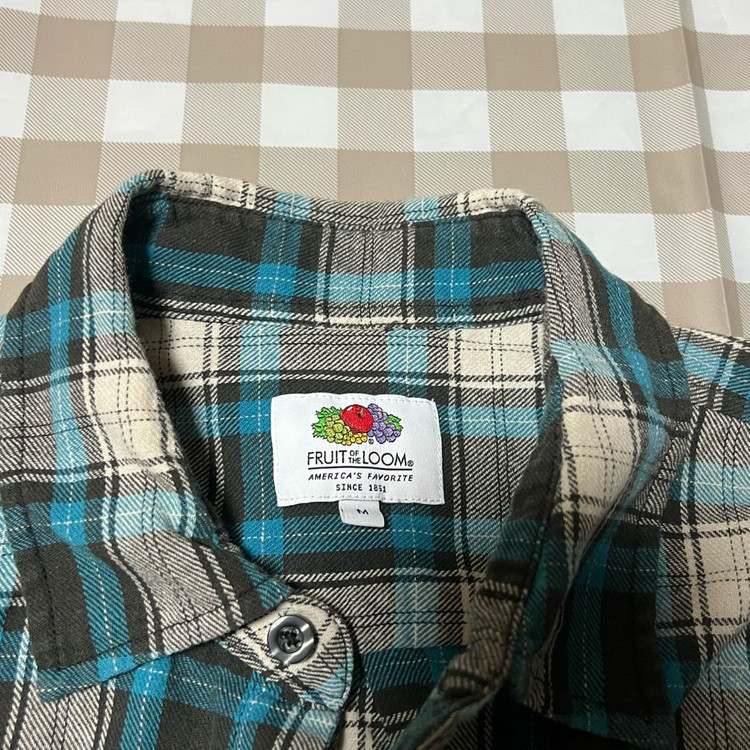 프룻오브더룸 체크셔츠 M 티셔츠 남방 와이셔츠 빈티지 이미지