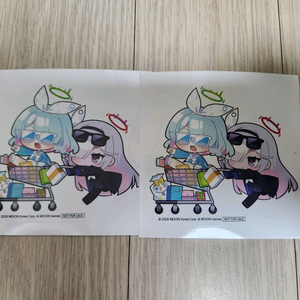 블루아카이브 카페 메모리얼 특전 아로나프라나 스티커 이미지