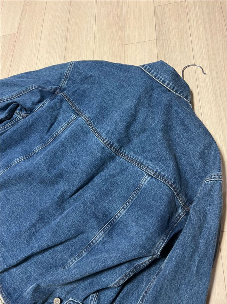 한섬 시스템 SYSTEM 패딩 레이어드 데님 자켓 퀼팅 누빔 안감 청점퍼 이미지