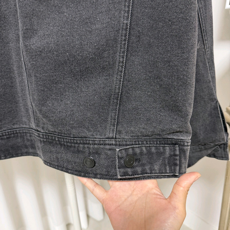 빈티지)OUR Room 아워룸 블랙 후드데님 쟈켓 프리사이즈--4