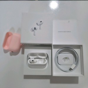에어팟프로 2세대 라이트닝 8핀 (풀박스+본체+왼쪽유닛+케이블+케이스) 무선이어폰 이미지