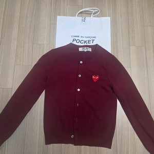 꼼데가르송 버건디 xs