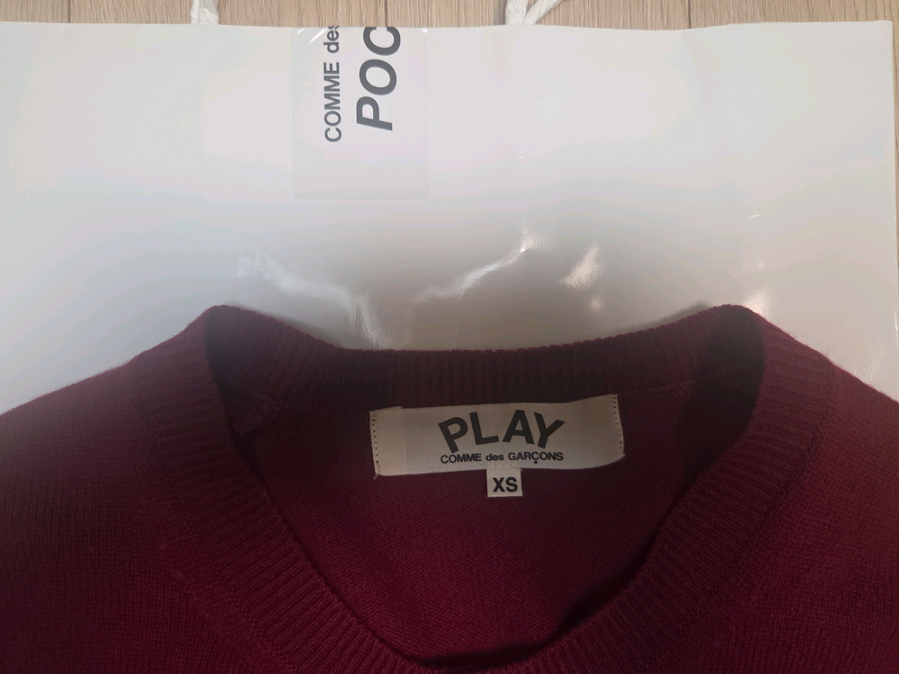꼼데가르송 버건디 xs--1
