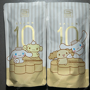 미쟝센 시나모롤 콜라보 살롱10 단백질 샴푸 + 에센스팩 리필 500ml