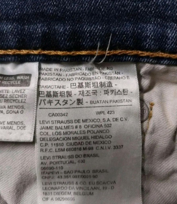 30)리바이스 511 워싱 스판 돌청 145주년기념 일자청바지 이미지