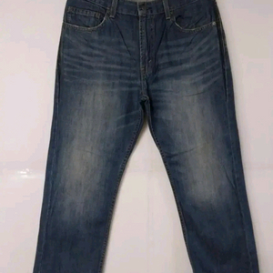 33)리바이스 505 워싱 데님 생지 스트레이트 핏 일자청바지 이미지