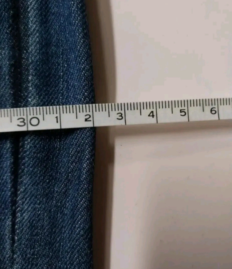 33)리바이스 505 워싱 데님 생지 스트레이트 핏 일자청바지 이미지