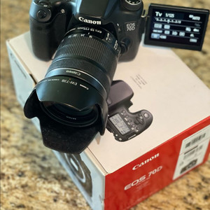 Canon 캐논 EOS 70D DSLR 카메라 stm 18-135mm 렌즈 set 풀박 이미지