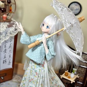 1/3 , 1/4 인형 소품) 레이스 빈티지 우산 25cm