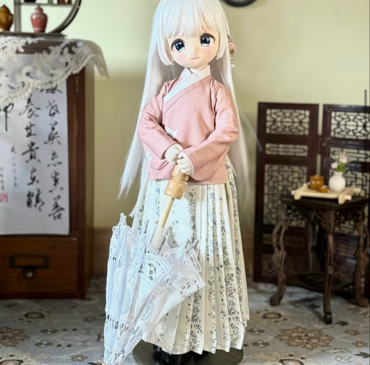 1/3 , 1/4 인형 소품) 레이스 빈티지 우산 25cm--1