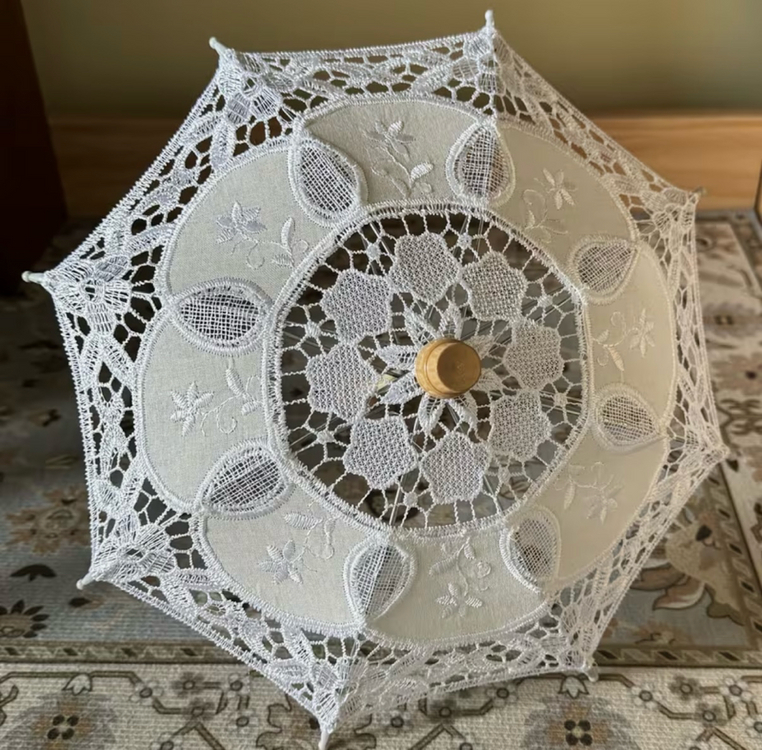 1/3 , 1/4 인형 소품) 레이스 빈티지 우산 25cm--2