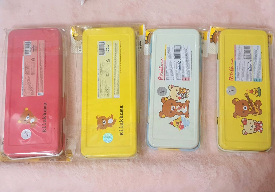 미개봉) 고전 리락쿠마 코리락쿠마 뉴클레식 빈티지 철제 틴 필통 산엑스 고전문구 고전완구 틴 케이스 다꾸 다이어리 이미지