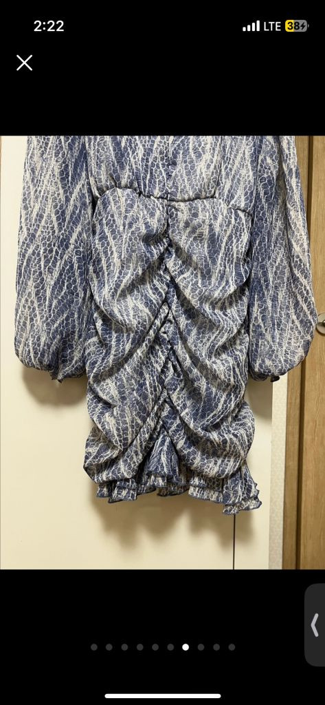 자라 zara 패턴 셔링 드레이프 원피스 XS 랩원피스 치마 스커트 블라우스 코스 앤아더스터리즈 아르켓 프릴 파티룩--6