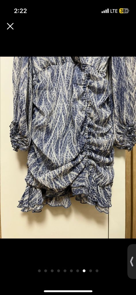 자라 zara 패턴 셔링 드레이프 원피스 XS 랩원피스 치마 스커트 블라우스 코스 앤아더스터리즈 아르켓 프릴 파티룩--7