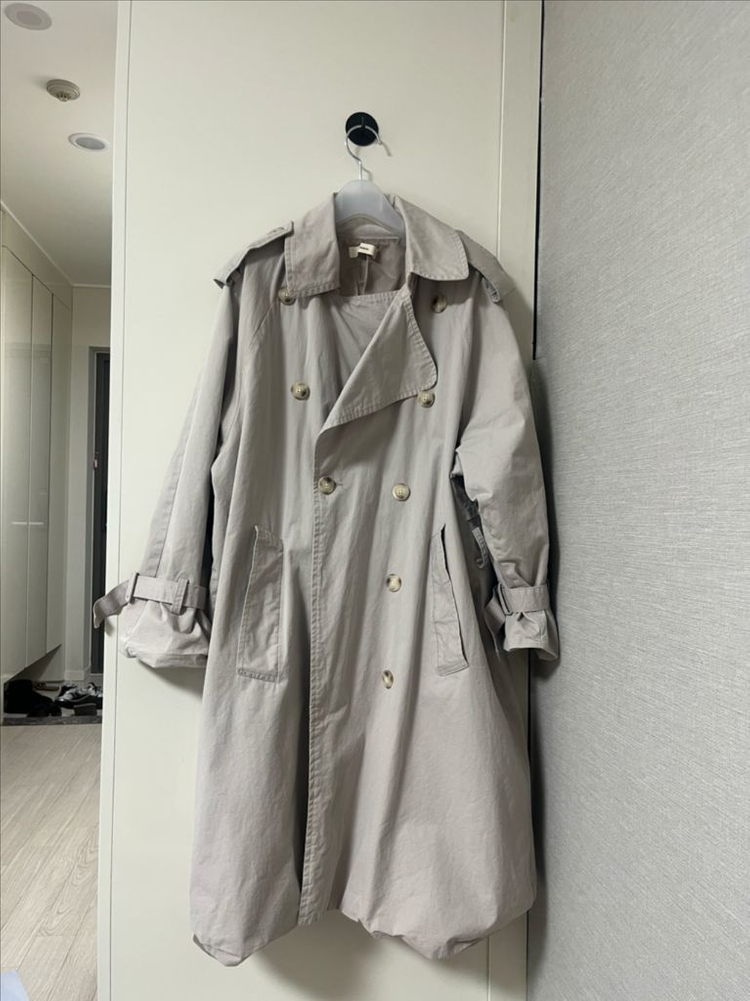 라룸 트렌치 코트 자켓 아우터 어텀 가내스라 메이비베이비 모한 위드아웃썸머--1