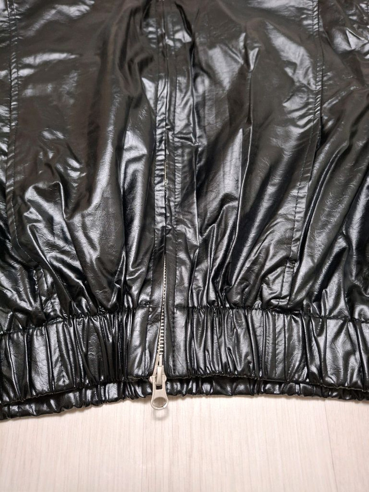 블랙 레더 자켓,Avandress 레더 숏 자켓,레더집업,바람막이 이미지