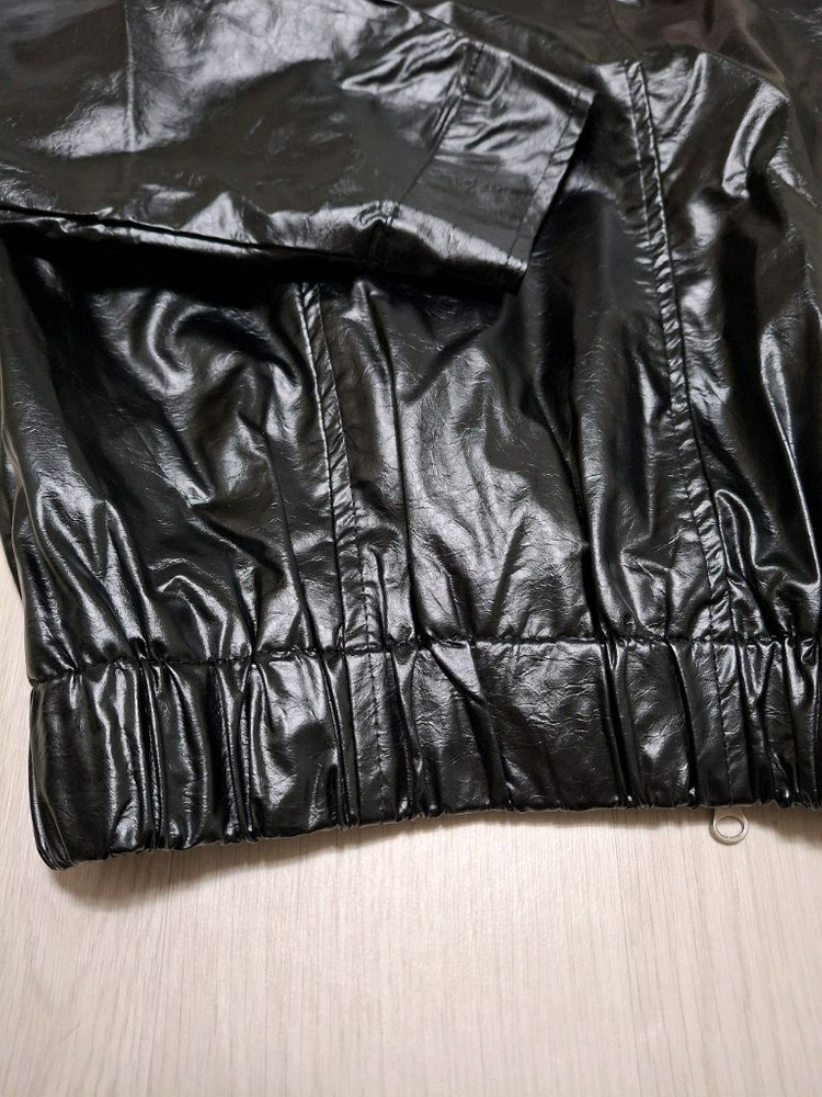 블랙 레더 자켓,Avandress 레더 숏 자켓,레더집업,바람막이 이미지