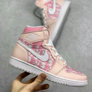 초리미티드에디션(협의)디올나이키 에어 조던 1 하이 핑크 디올 콜라보225-235 이미지