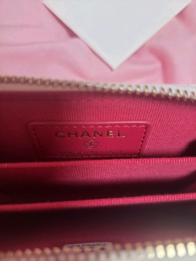 정품)급처미사용새상품!샤넬 하트 지갑 지퍼돌이 카드지갑 이미지