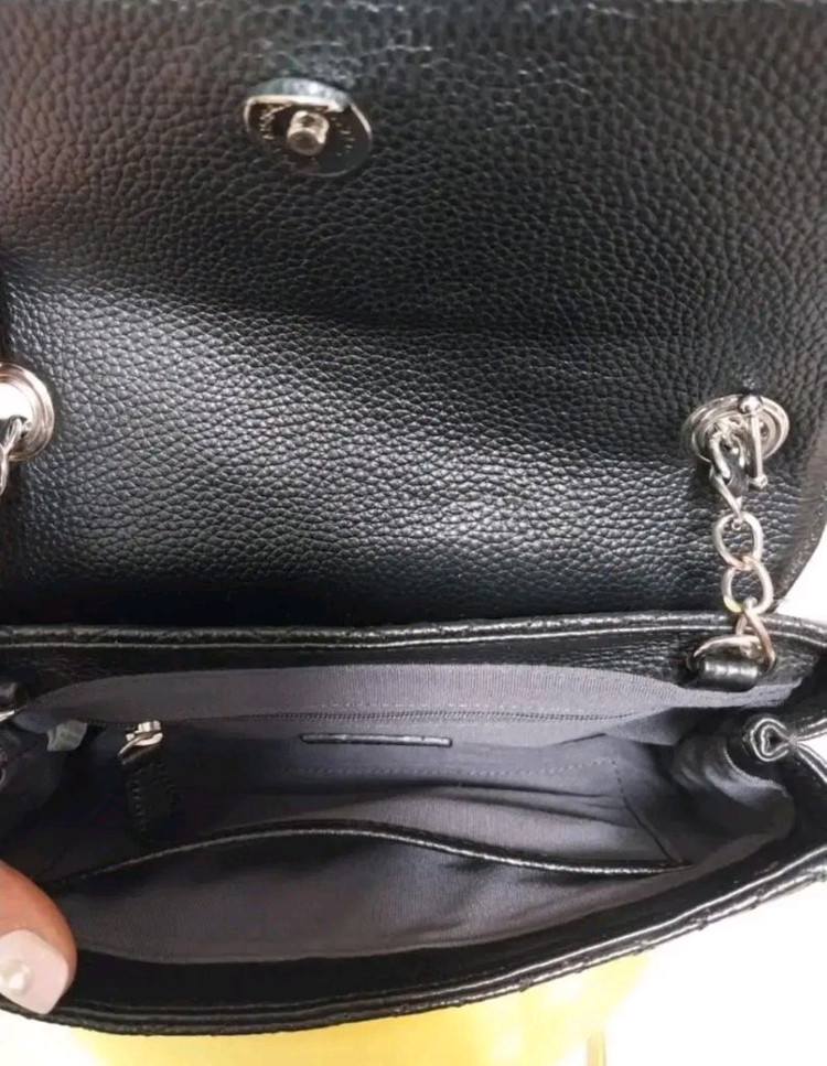 여성 러브캣 꽃장식 뉴퀼팅 미니 체인백 (블랙) 이미지