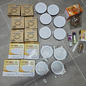 LED 다운라이트 6인치 20w 새거 4개 몽땅