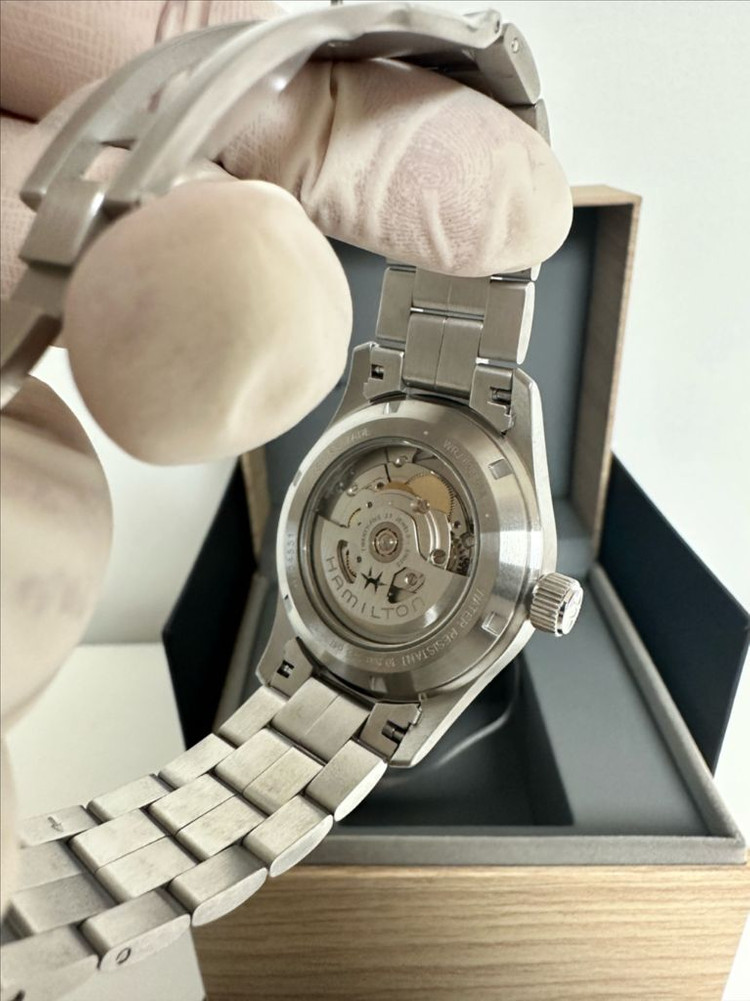 해밀턴 카키필드 오토 38mm 그린 다이얼 시계 이미지