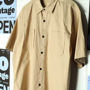 (F) 브랜드빈티지 반팔셔츠 남방 아메카지 베이지 이미지