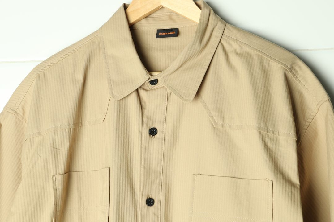 (F) 브랜드빈티지 반팔셔츠 남방 아메카지 베이지 이미지