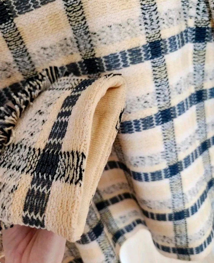 센존 컬렉션 봄트위드 집업 자켓 MADE IN USA 프린지 디테일 이미지