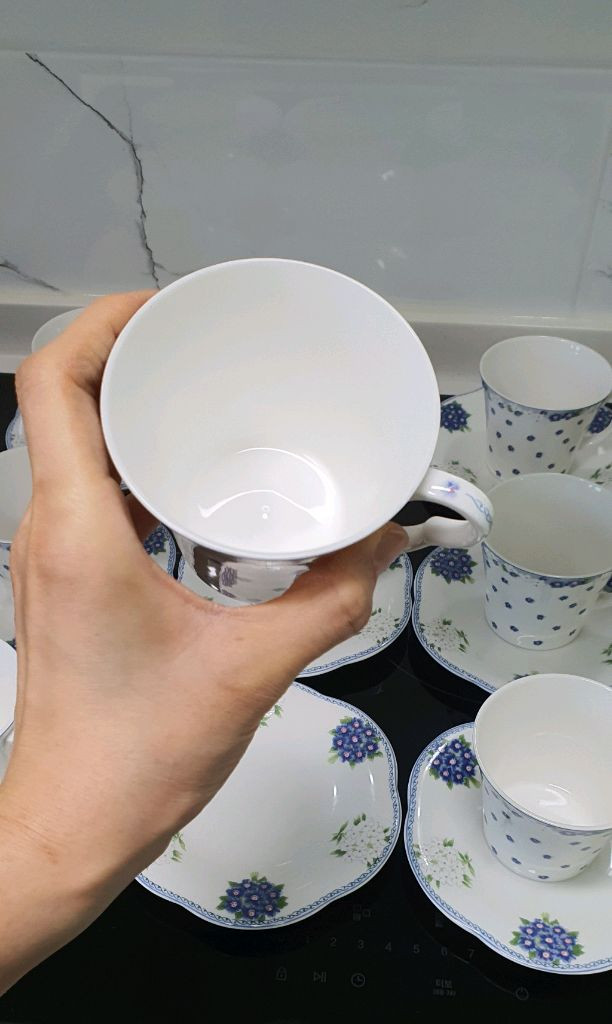 한국도자기 블루부케 찻잔 9조세트(새것 컨디션)--3