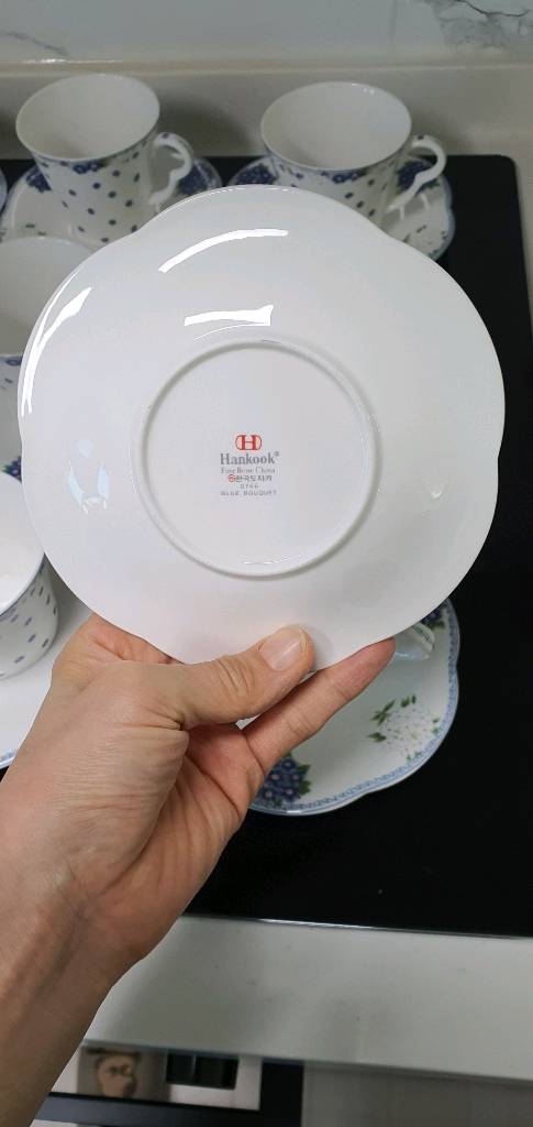 한국도자기 블루부케 찻잔 9조세트(새것 컨디션)--5