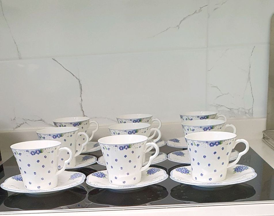 한국도자기 블루부케 찻잔 9조세트(새것 컨디션)--8