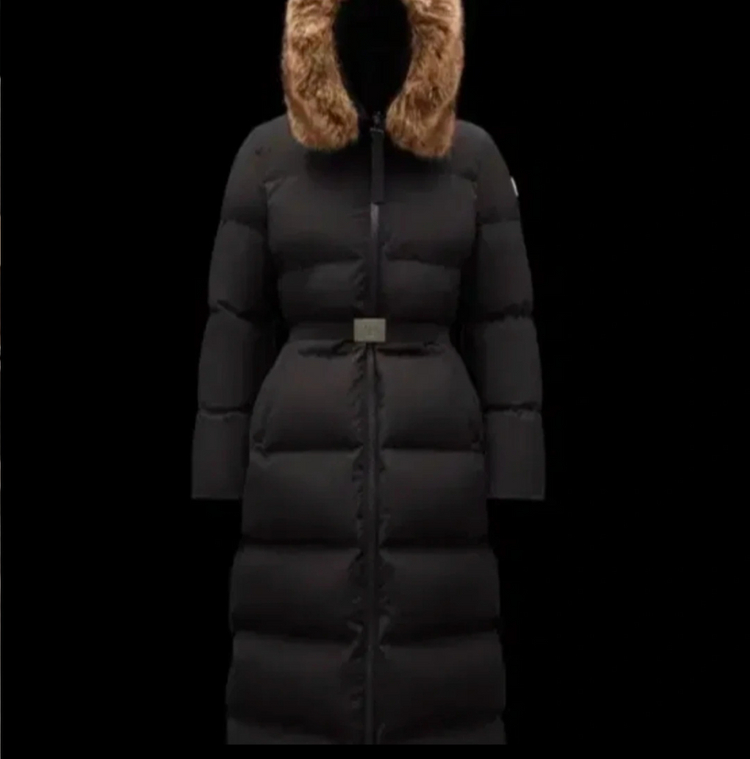 몽클레어 기모브 리얼폭스퍼 롱패딩 이미지