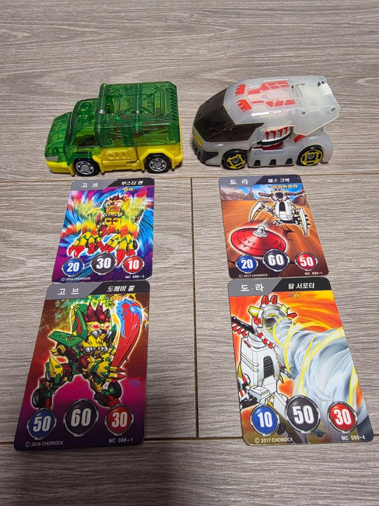 터닝메카드W 발사체 2종-고브,도라+메카드 4장 이미지