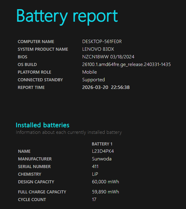 [레노버 리전, 배터리 싸이클 99.8%, 윈도우 11 20만원상당 시리얼키 포함] 이미지