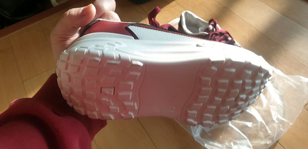 버건디 키높이 플랫폼 운동화 230mm 새상품 이미지