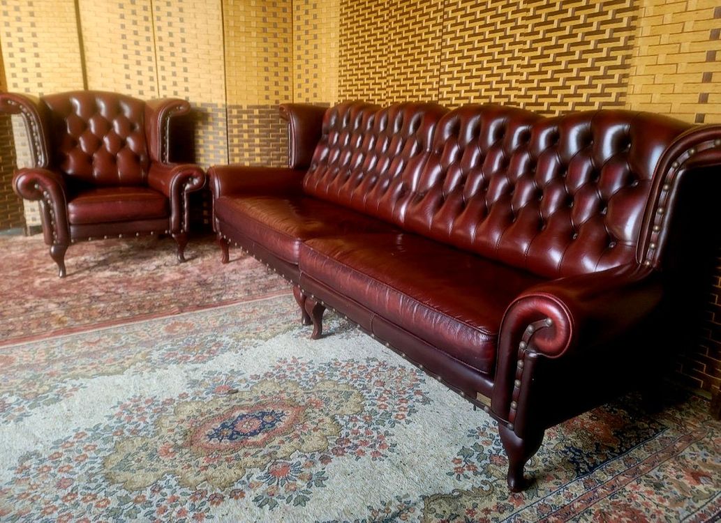 *소파맨*체스터필드디자인*엔틱소파*4인용 세트입니다 이미지
