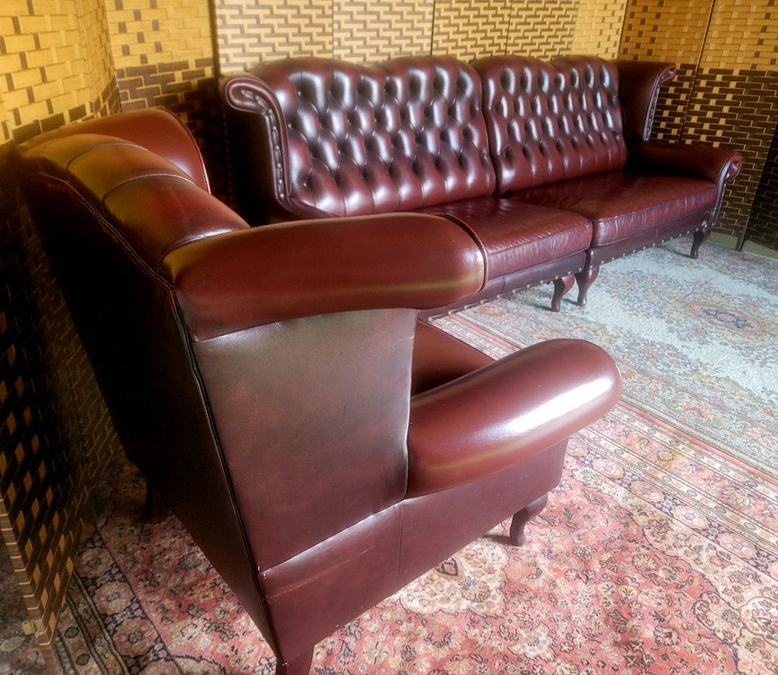 *소파맨*체스터필드디자인*엔틱소파*4인용 세트입니다 이미지