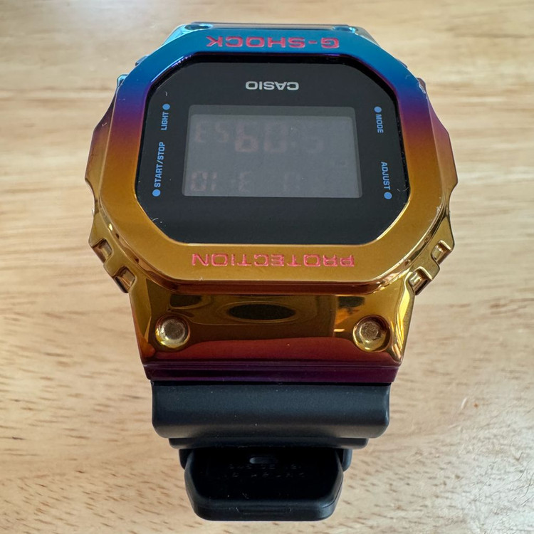 지샥 메탈 스퀘어 [GM-5600] 네온 나이트 한정판 (A급) 이미지