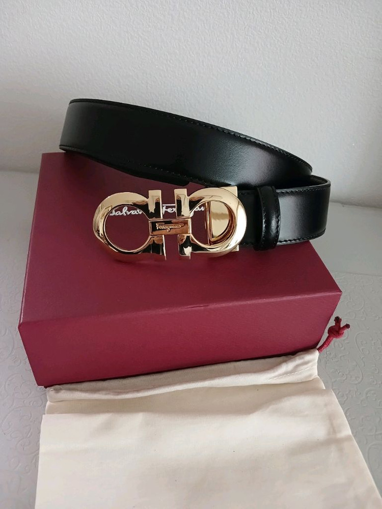 페라가모 금장 양면 가죽 벨트 정품 이미지